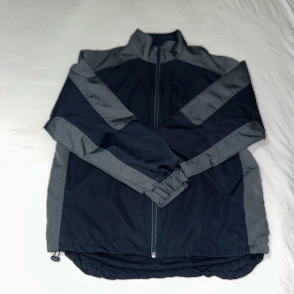 Men's Navy and Gray Cheetah Brand Jacket